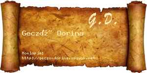 Gecző Dorina névjegykártya